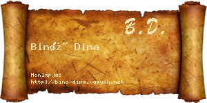 Binó Dina névjegykártya